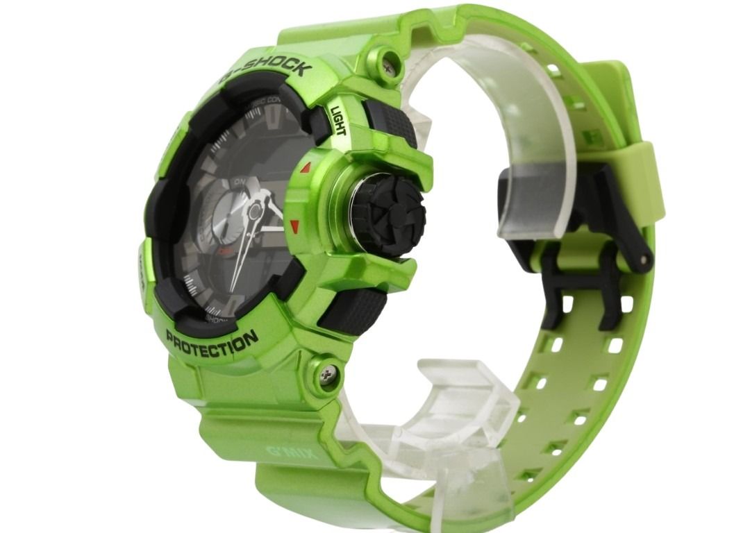 CASIO カシオ 時計 G-SHOCK G’MIX ジーミックス GBA-400-3BJ ブラック グリーン系 樹脂 メンズ アナデジ 美品