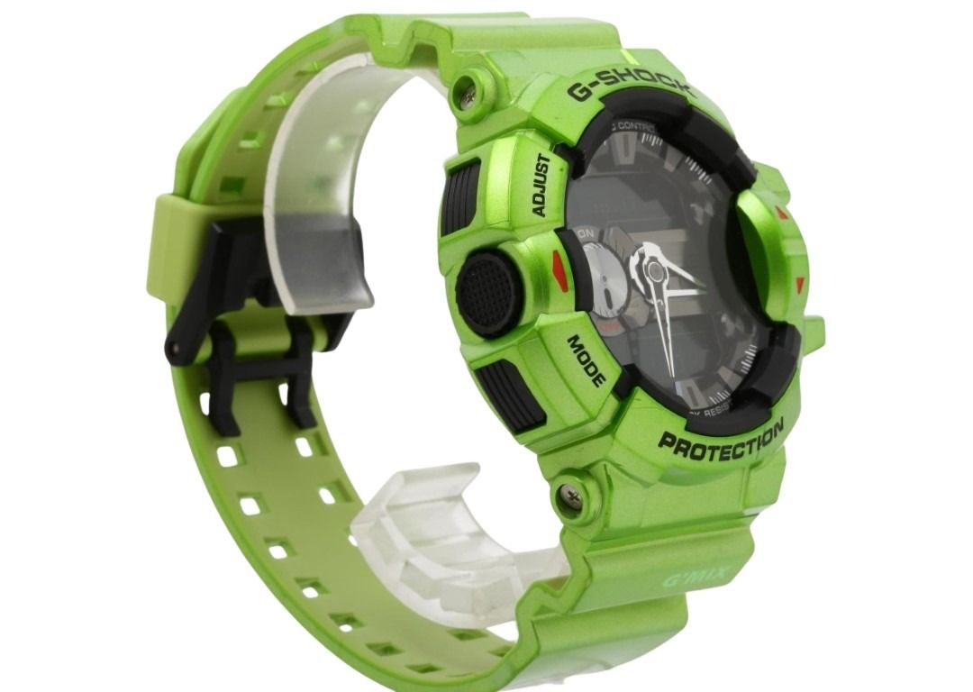 CASIO カシオ 時計 G-SHOCK G’MIX ジーミックス GBA-400-3BJ ブラック グリーン系 樹脂 メンズ アナデジ 美品