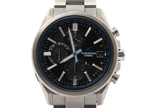 CASIO カシオ 時計 OCEANUS オシアナス Classic Line OCW-T4000-1AJF ブラック シルバー系 チタン メンズ アナログ 美品