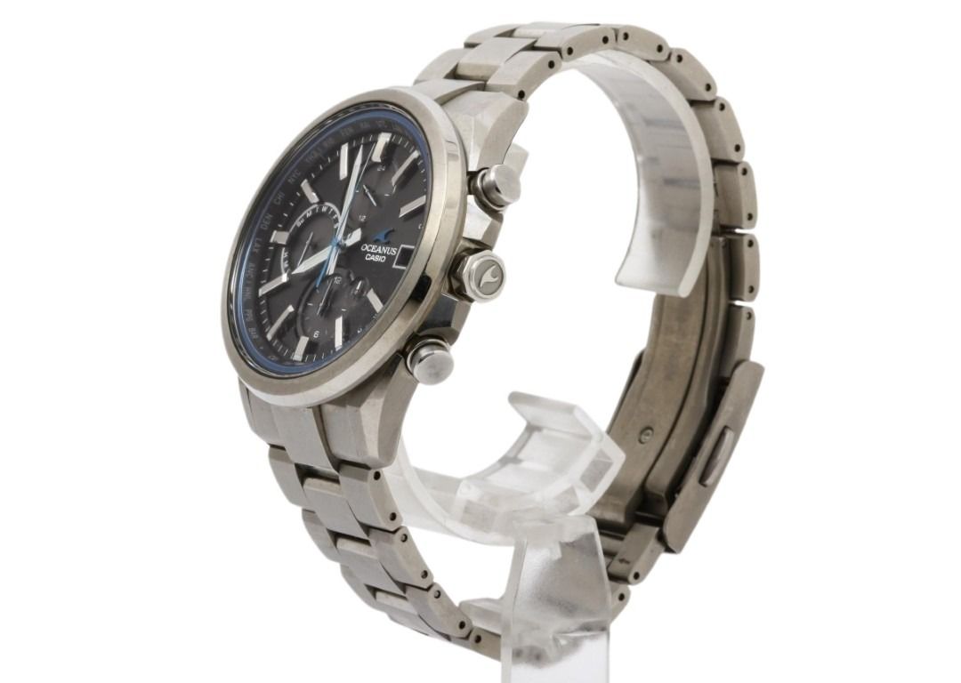 CASIO カシオ 時計 OCEANUS オシアナス Classic Line OCW-T4000-1AJF ブラック シルバー系 チタン メンズ アナログ 美品