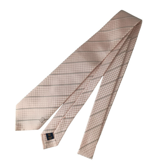 LOUIS VUITTON ルイヴィトン ネクタイ クラヴァット エク 8CM M78760 ローズペール系 シルク100％ メンズ 超美品