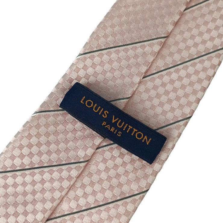 LOUIS VUITTON ルイヴィトン ネクタイ クラヴァット エク 8CM M78760 ローズペール系 シルク100％ メンズ 超美品