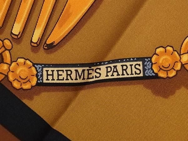 HERMES エルメス スカーフ Memoire d’Hermes エルメスの思い出 カレ90 ブラウン系 マルチカラー シルク100% レディース 大判 超美品