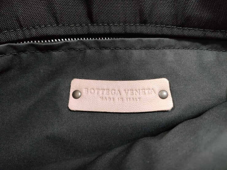 BOTTEGA VENETA ボッテガヴェネタ トートバッグ バタフライ モチーフ ブラック系 ナイロンキャンバス × レザー レディース 蝶 美品