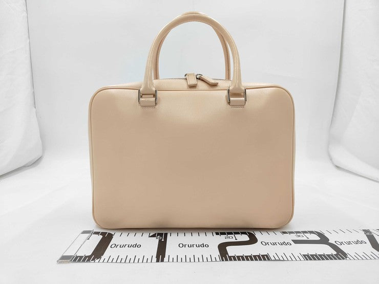 JIL SANDER ジルサンダー ハンドバッグ Jビジョン ライトベージュ系 レザー レディース ゴールド金具 美品