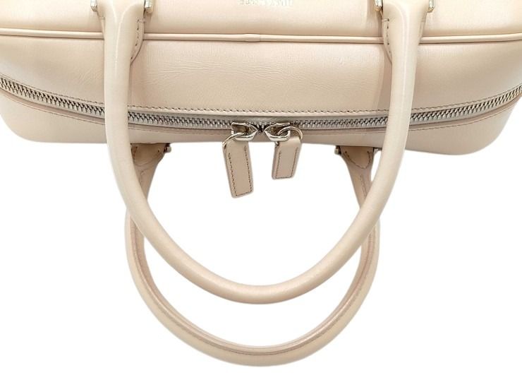 JIL SANDER ジルサンダー ハンドバッグ Jビジョン ライトベージュ系 レザー レディース ゴールド金具 美品