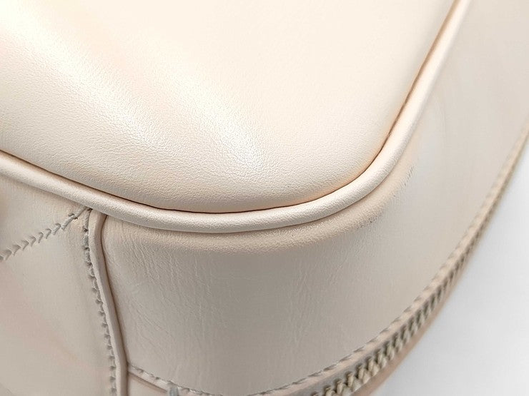JIL SANDER ジルサンダー ハンドバッグ Jビジョン ライトベージュ系 レザー レディース ゴールド金具 美品