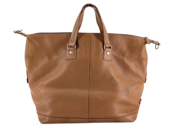 COACH コーチ トートバッグ キャムデン ダッフル F77211 ブラウン系 ペブルドレザー メンズ 2WAY ショルダーバッグ 美品
