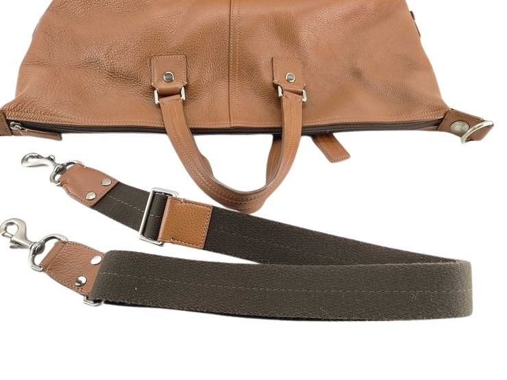 COACH コーチ トートバッグ キャムデン ダッフル F77211 ブラウン系 ペブルドレザー メンズ 2WAY ショルダーバッグ 美品