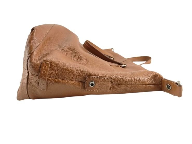 COACH コーチ トートバッグ キャムデン ダッフル F77211 ブラウン系 ペブルドレザー メンズ 2WAY ショルダーバッグ 美品