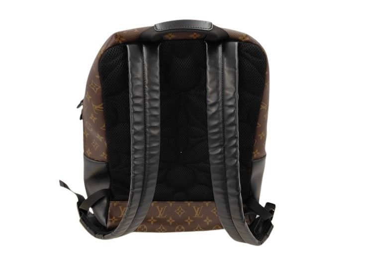 LOUIS VUITTON ルイヴィトン リュックサック ディーン バックパック モノグラム マカサー M45335 ブラウン ブラック系 PVC レザー メンズ 美品