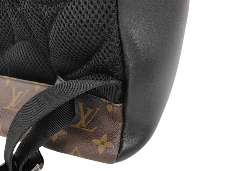 LOUIS VUITTON ルイヴィトン リュックサック ディーン バックパック モノグラム マカサー M45335 ブラウン ブラック系 PVC レザー メンズ 美品