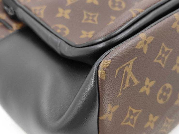 LOUIS VUITTON ルイヴィトン リュックサック ディーン バックパック モノグラム マカサー M45335 ブラウン ブラック系 PVC レザー メンズ 美品
