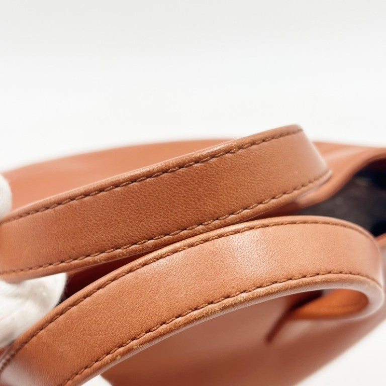 LOEWE ロエベ ハンドバッグ アナグラム ブラウン系 レザー レディース 美品