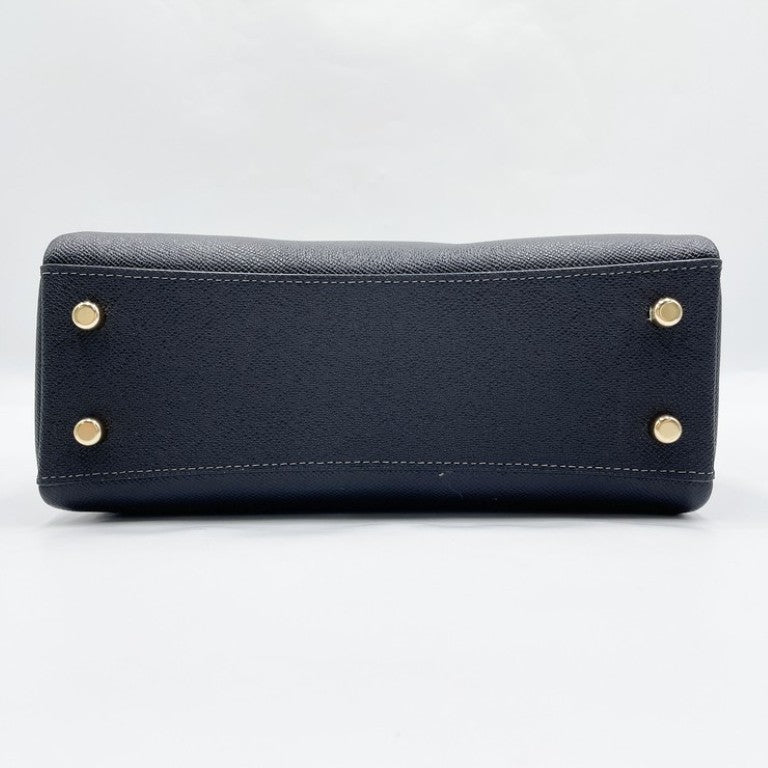 COACH コーチ ハンドバッグ ミニダーシーキャリオール CH297 ブラック ゴールド系 レザー レディース 2WAY ショルダーバッグ ゴールド金具 超美品