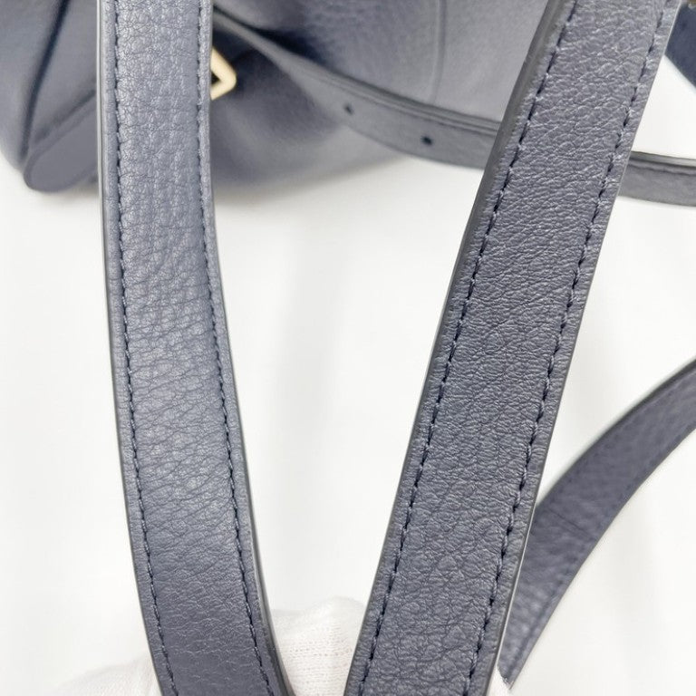 COACH コーチ リュックサック BILLIE ビリー F37410 ネイビー系 レザー ユニセックス バックパック ゴールド金具 美品