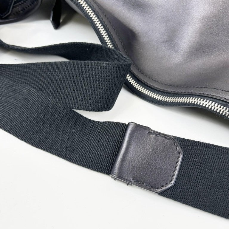 HERMES エルメス ショルダーバッグ シティスライド MM 070330CK ブラック系 トリヨンクリストバル メンズ シルバー金具 美品