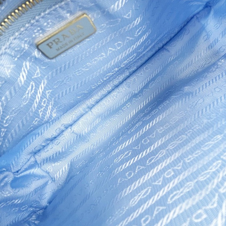 PRADA プラダ ハンドバッグ Re-Edition 2005 Re-Nylon 1N204M ブルー系 ナイロン レディース トライアングルロゴ 白タグ ゴールド金具 美品
