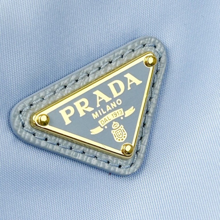 PRADA プラダ ハンドバッグ Re-Edition 2005 Re-Nylon 1N204M ブルー系 ナイロン レディース トライアングルロゴ 白タグ ゴールド金具 美品
