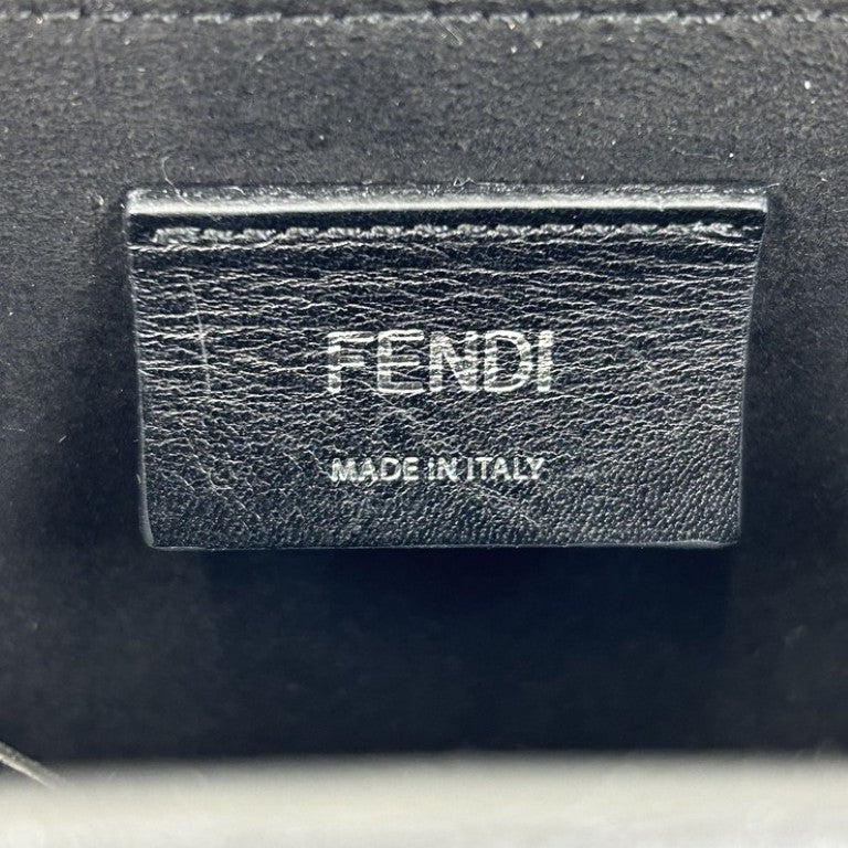 FENDI フェンディ ショルダーバッグ ボックス ショルダーバッグ 7VA519 ブラック系 レザー レディース 美品