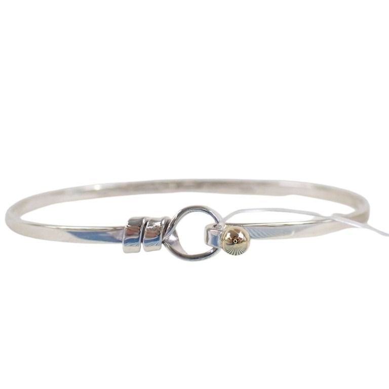 Tiffany&Co. ティファニー ブレスレット フックアンドアイバングル シルバー ゴールド系 SV925 750 レディース 美品