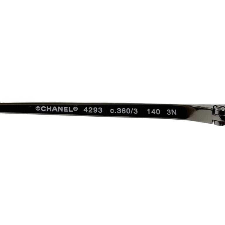 CHANEL シャネル サングラス ココマーク 4293 ブラウン シルバー系 メタル プラスチック ユニセックス シールド シェイプ 美品