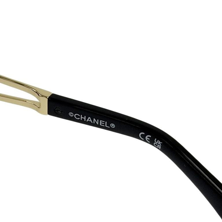 CHANEL シャネル サングラス ココマーク 71730A ブラック ゴールド系 メタル プラスチック ユニセックス オーバル シェイプ 美品