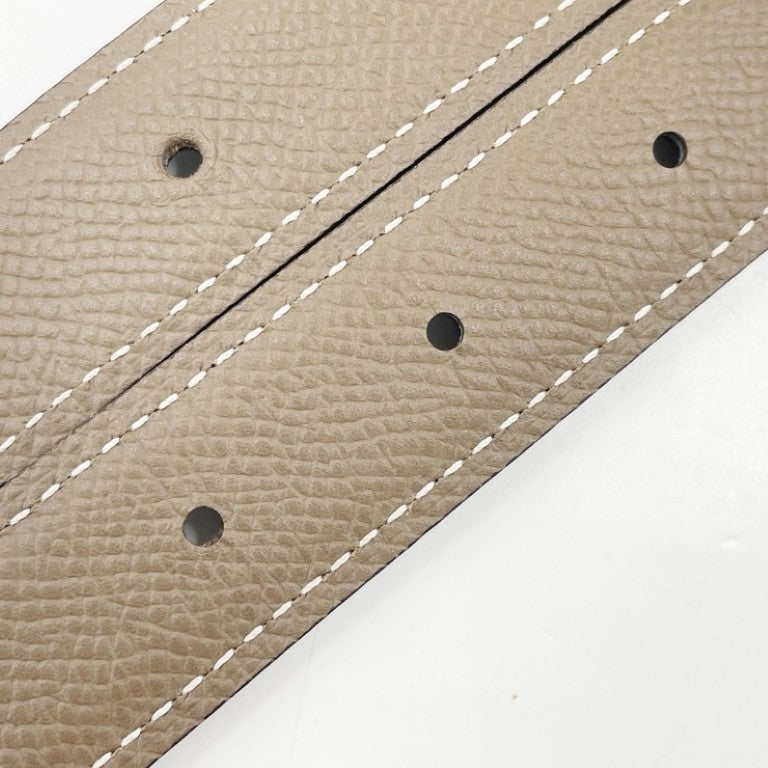 HERMES エルメス ベルト エトゥープ ブラック系 ヴォーエプソン レディース 美品