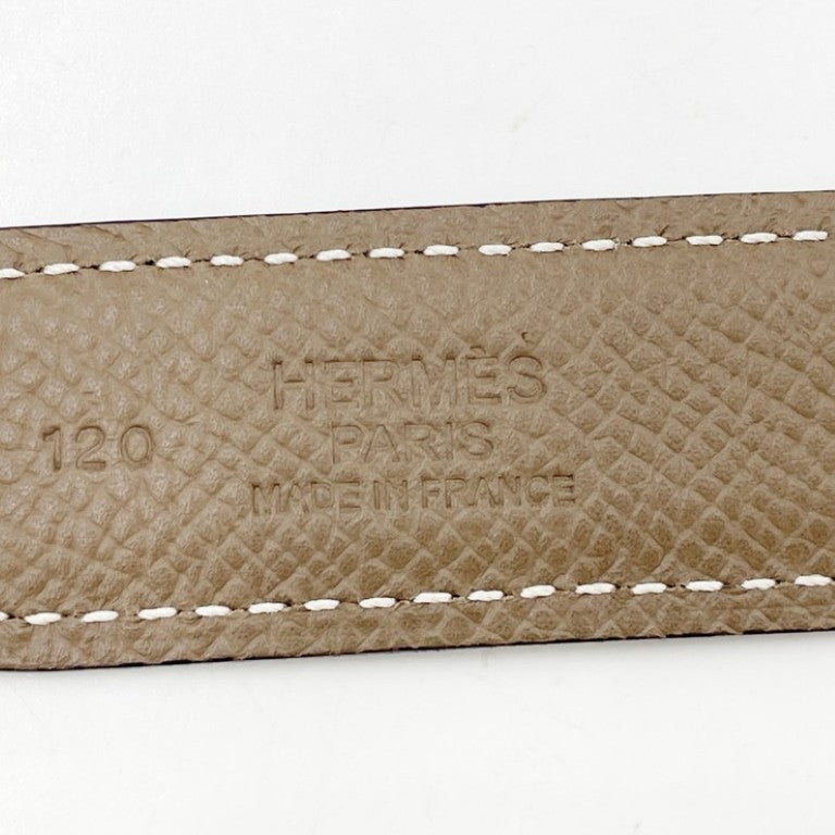 HERMES エルメス ベルト エトゥープ ブラック系 ヴォーエプソン レディース 美品