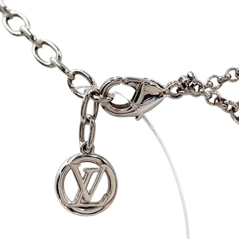 LOUIS VUITTON ルイヴィトン ネックレス レディLV M02515 シルバー系 メタル レディース 美品