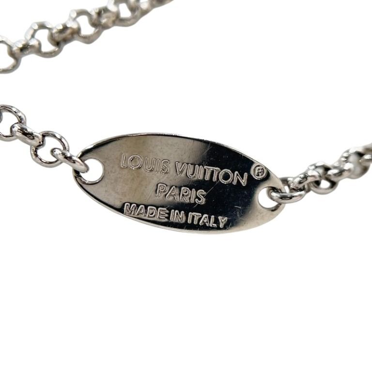 LOUIS VUITTON ルイヴィトン ネックレス レディLV M02515 シルバー系 メタル レディース 美品