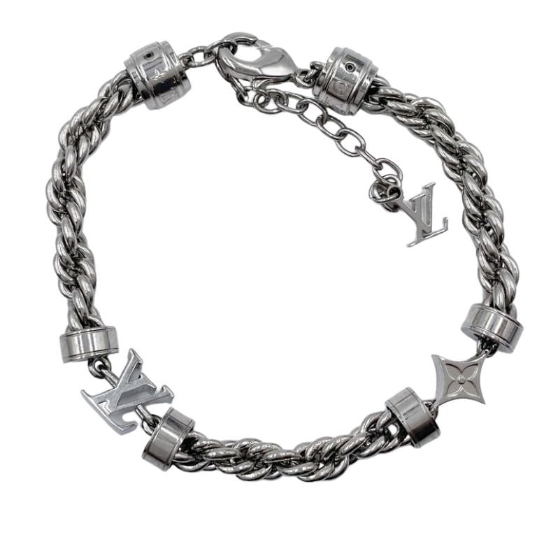 LOUIS VUITTON ルイヴィトン ブレスレット ブラスレ･LVワイヤー M02744 シルバー系 メタル ユニセックス 美品