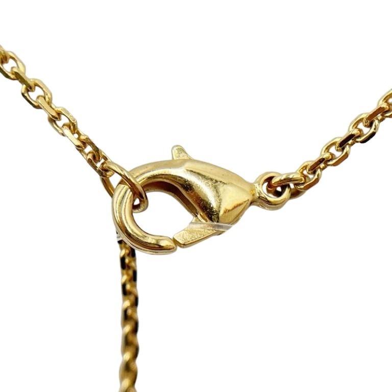 Christian Dior クリスチャン ディオール ネックレス Clair D Lune ネックレス N3522WOMZI ゴールド系 メタル ラインストーン レディース CDロゴ 美品