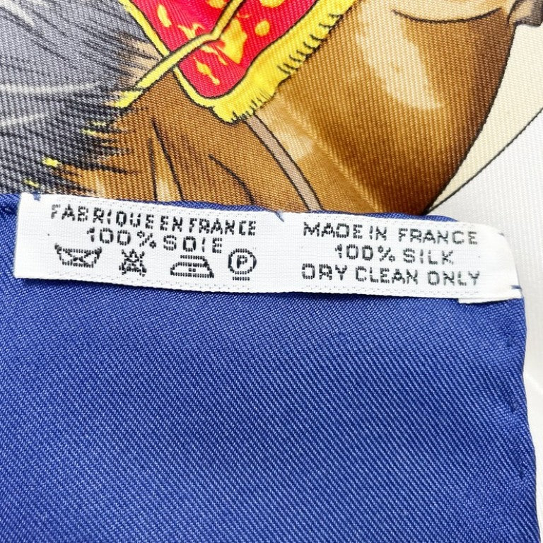 HERMES エルメス スカーフ カレ90 マルチカラー系 シルク100％ レディース Real Escuela Andaluza del Arte Ecuestre 王立アンダルシア馬術学校 大判 美品