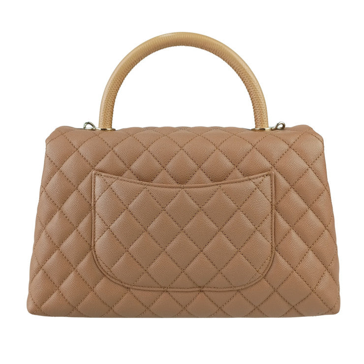 CHANEL シャネル ハンドバッグ トップハンドル フラップ バッグ A92991 ベージュ系 キャビアスキン レディース ココハンドル 29 マトラッセ 2WAY 美品