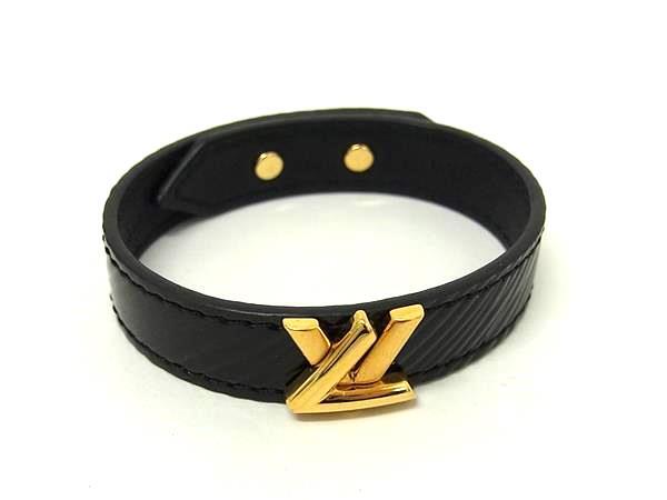 LOUIS VUITTON ルイヴィトン ブレスレット ブラスレ LVツイスト M6444 ブラック エピ エレクトリック ユニセックス 美品