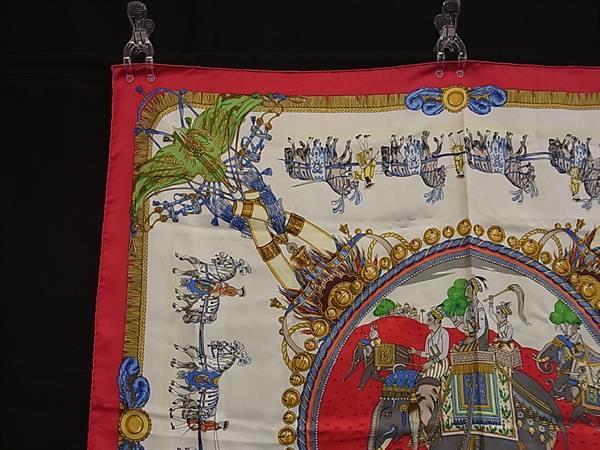HERMES エルメス スカーフ カレ90 マルチカラー シルク100% レディース CAPARACONS DE LA FRANCE ET DE L’INDE 馬飾り 美品
