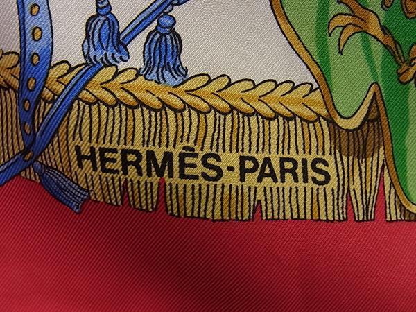 HERMES エルメス スカーフ カレ90 マルチカラー シルク100% レディース CAPARACONS DE LA FRANCE ET DE L’INDE 馬飾り 美品