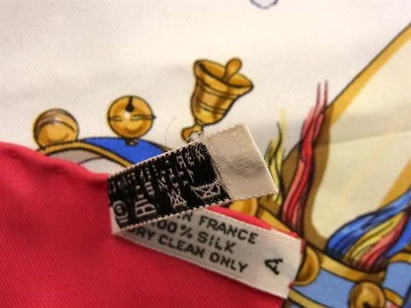 HERMES エルメス スカーフ カレ90 マルチカラー シルク100% レディース CAPARACONS DE LA FRANCE ET DE L’INDE 馬飾り 美品