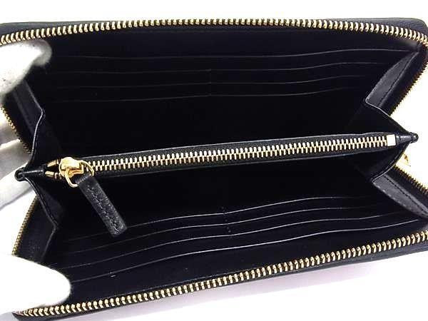 VERSACE ヴェルサーチ 財布 グレカ ピンク ブラック レザー レディース ラウンドファスナー 長財布 ゴールド金具 美品