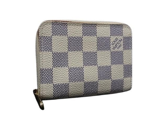 LOUIS VUITTON ルイヴィトン コインケース ジッピーコインパース N63069 ホワイト系 ダミエアズール ユニセックス ゴールド金具 美品