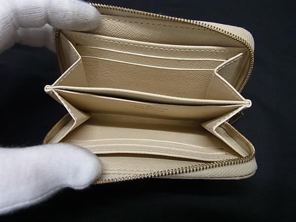 LOUIS VUITTON ルイヴィトン コインケース ジッピーコインパース N63069 ホワイト系 ダミエアズール ユニセックス ゴールド金具 美品