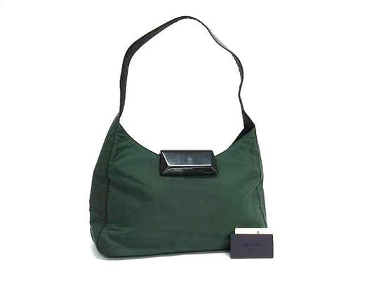 PRADA プラダ ショルダーバッグ B8422 グリーン ブラック テスートナイロン レディース