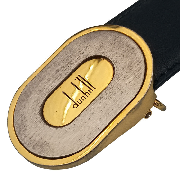 dunhill ダンヒル ベルト ブラック ブラウン系 レザー メンズ リバーシブル 美品