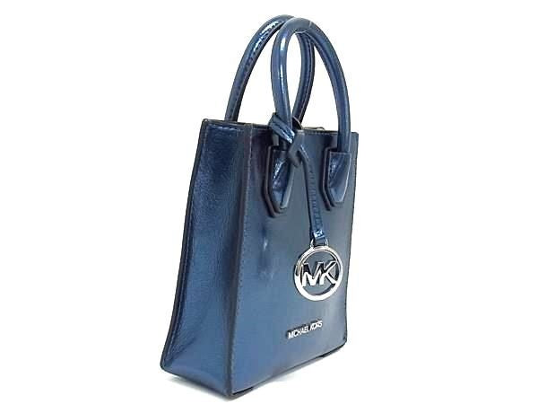 MICHAEL KORS マイケルコース ハンドバッグ MERCER マーサー XS NS SHOPPER XBODY 35H3SM9COM ブルー系 レザー レディース 2WAY クロスボディ ショルダー 新品未使用展示品