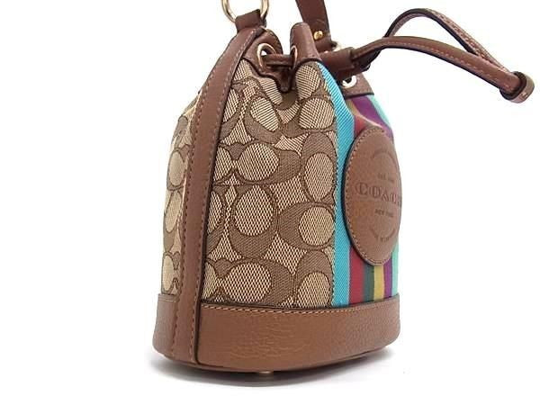 COACH コーチ ハンドバッグ シグネチャー C5639 ブラウン系 マルチカラー キャンバス×レザー レディース 2WAY クロスボディ ショルダー 新品未使用展示品
