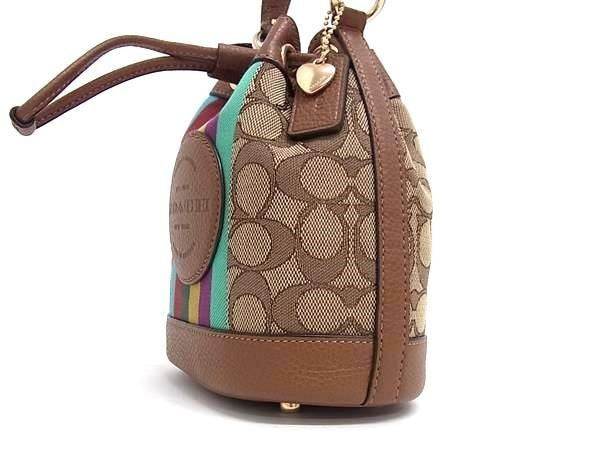 COACH コーチ ハンドバッグ シグネチャー C5639 ブラウン系 マルチカラー キャンバス×レザー レディース 2WAY クロスボディ ショルダー 新品未使用展示品