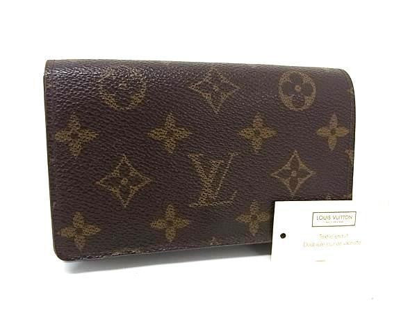 LOUIS VUITTON ルイヴィトン 二つ折り財布 ポルトモネ ビエトレゾール M61730 ブラウン系 モノグラム レディース ゴールド金具 美品