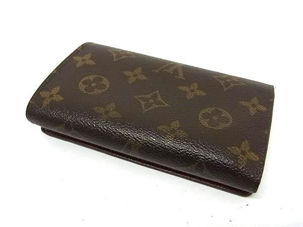 LOUIS VUITTON ルイヴィトン 二つ折り財布 ポルトモネ ビエトレゾール M61730 ブラウン系 モノグラム レディース ゴールド金具 美品