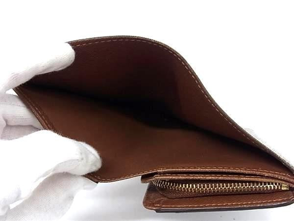 LOUIS VUITTON ルイヴィトン 二つ折り財布 ポルトモネ ビエトレゾール M61730 ブラウン系 モノグラム レディース ゴールド金具 美品